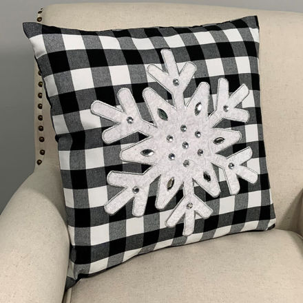 Picture of Buffalo Check Snowflake Pillow Cover
