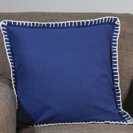 Picture of Whip Stitched Pillow Cover, Blue